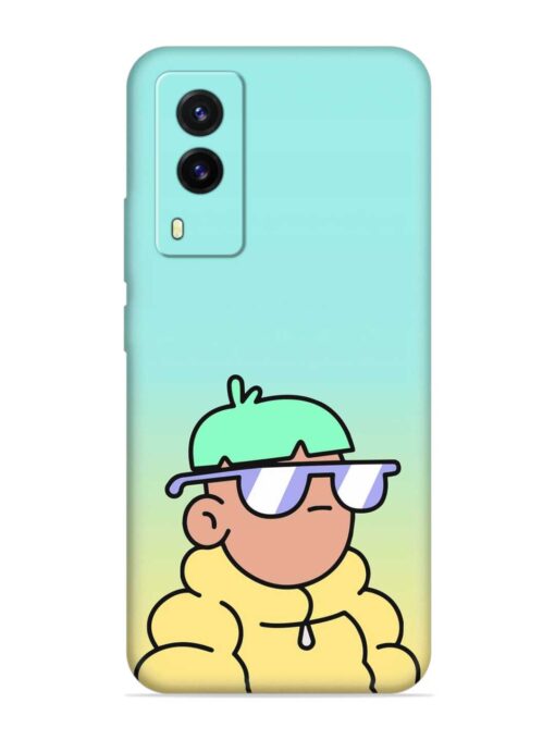 Doodles Cool Character Embossed Soft Silicone Case for Vivo V21E (5G) Zapvi