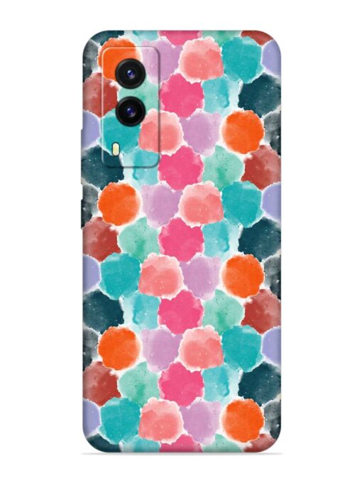 Colorful Seamless Pattern Embossed Soft Silicone Case for Vivo V21E (5G) Zapvi