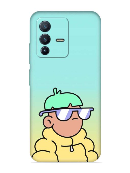 Doodles Cool Character Embossed Soft Silicone Case for Vivo V23 (5G)