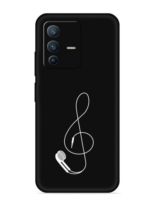 Music Earphone Vector Embossed Soft Silicone Case for Vivo V23 (5G) Zapvi