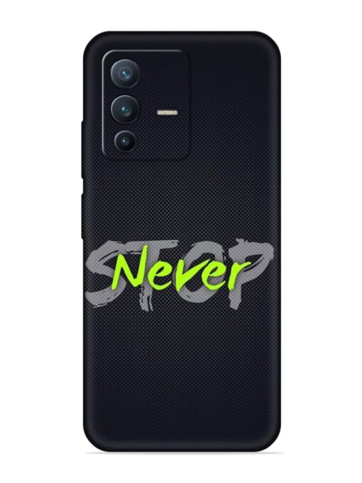 Never Stop Embossed Soft Silicone Case for Vivo V23 (5G)