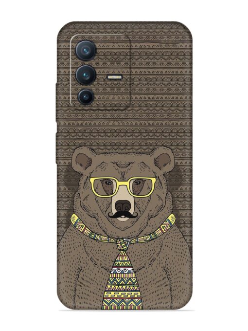 Grizzly Bear Embossed Soft Silicone Case for Vivo V23 (5G) Zapvi