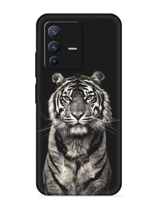 Tiger Art Embossed Soft Silicone Case for Vivo V23 (5G) Zapvi