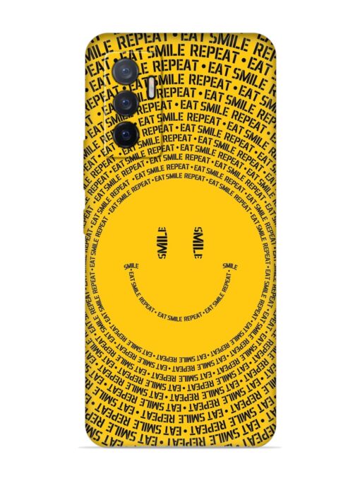 Smiley Embossed Soft Silicone Case for Vivo V23E (5G)