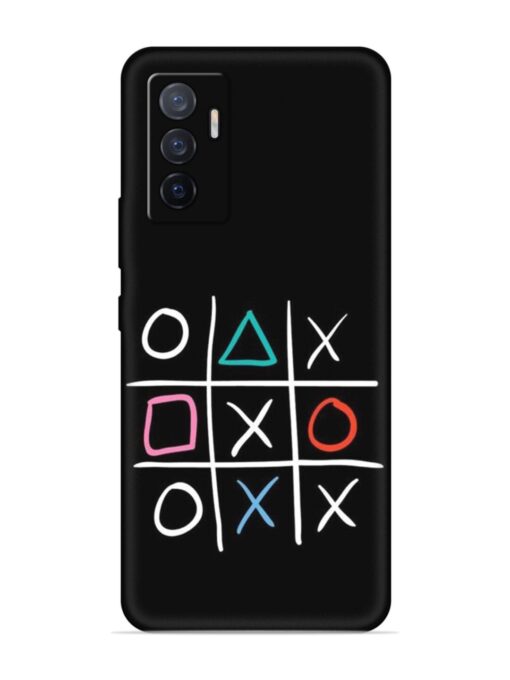 Super Neon Tic-Tac-Toe Embossed Soft Silicone Case for Vivo V23E (5G) Zapvi