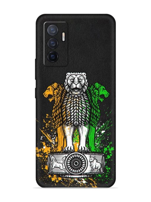 Pillars Of Ashoka Embossed Soft Silicone Case for Vivo V23E (5G)