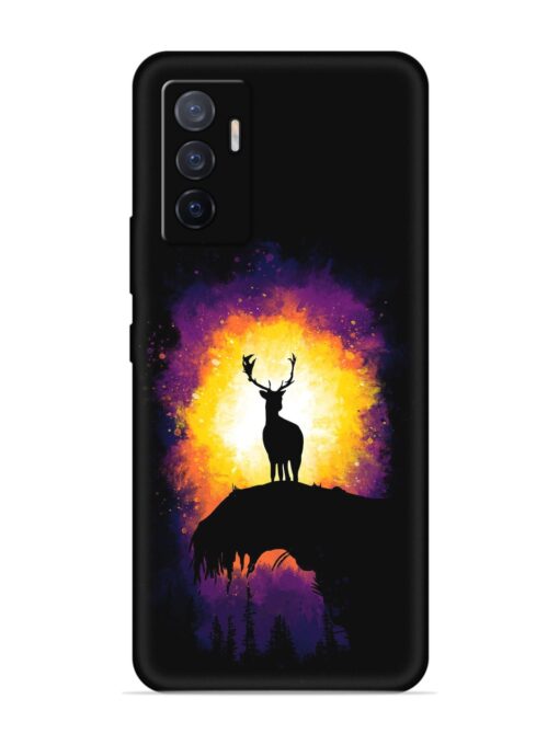 Elk Animal Art Embossed Soft Silicone Case for Vivo V23E (5G) Zapvi