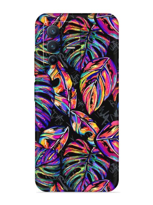 Tropical Seamless Vector Embossed Soft Silicone Case for Vivo V23 Pro (5G)