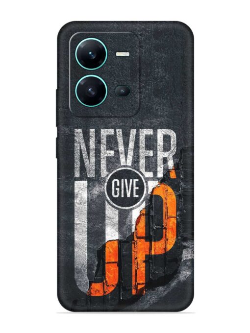 Never Give Up Embossed Soft Silicone Case for Vivo V25 (5G)