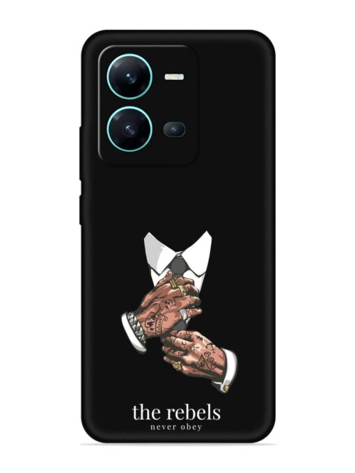 Rebels Slogan Man Embossed Soft Silicone Case for Vivo V25 (5G)