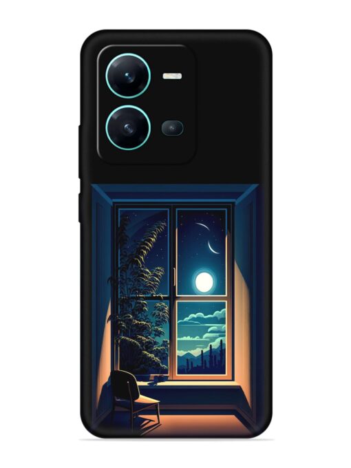 Night View At Window Embossed Soft Silicone Case for Vivo V25 (5G)