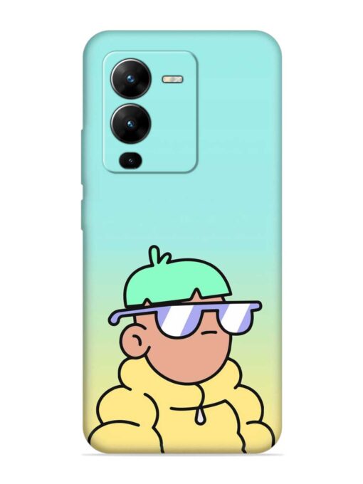 Doodles Cool Character Embossed Soft Silicone Case for Vivo V25 Pro (5G) Zapvi