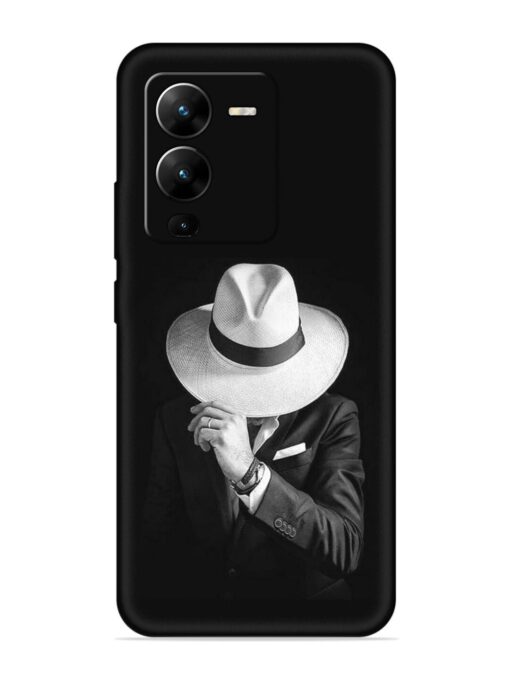 Men Under Hat Embossed Soft Silicone Case for Vivo V25 Pro (5G)