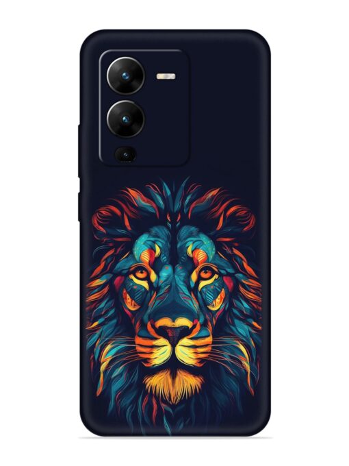 Colorful Lion Embossed Soft Silicone Case for Vivo V25 Pro (5G) Zapvi