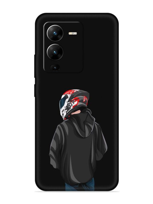 Motorcycle Rider Embossed Soft Silicone Case for Vivo V25 Pro (5G) Zapvi