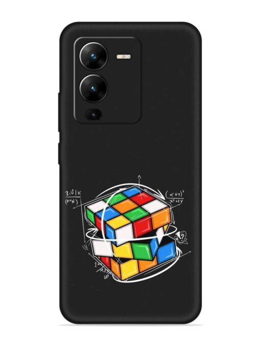 Cubik Vector Embossed Soft Silicone Case for Vivo V25 Pro (5G) Zapvi