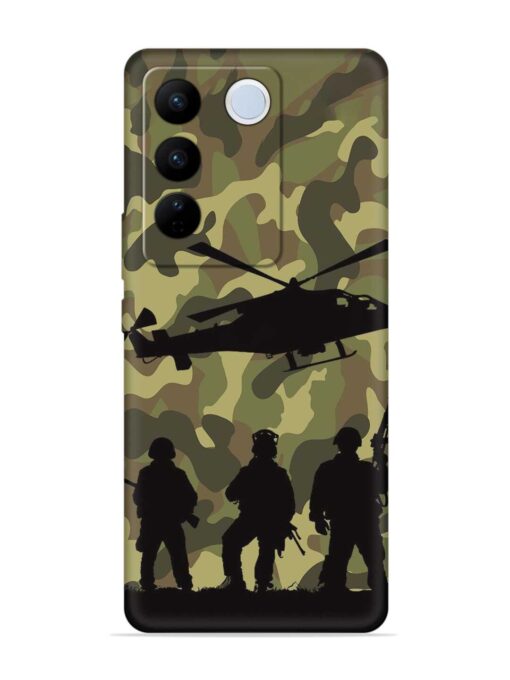 Army Heros Embossed Soft Silicone Case for Vivo V27 (5G)