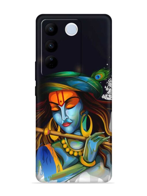 Krishna Art Embossed Soft Silicone Case for Vivo V27 (5G) Zapvi