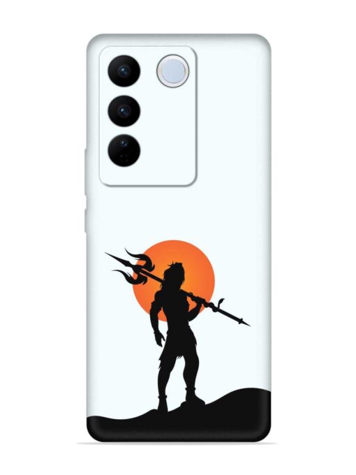 Lord Mahadev Trendy Embossed Soft Silicone Case for Vivo V27 (5G) Zapvi