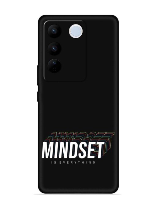 Mindset Everything Slogan Embossed Soft Silicone Case for Vivo V27 (5G) Zapvi