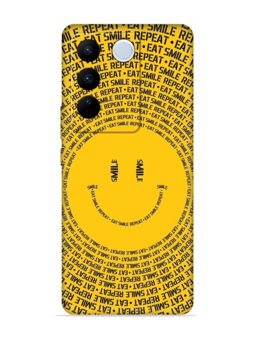 Smiley Embossed Soft Silicone Case for Vivo V27 (5G)