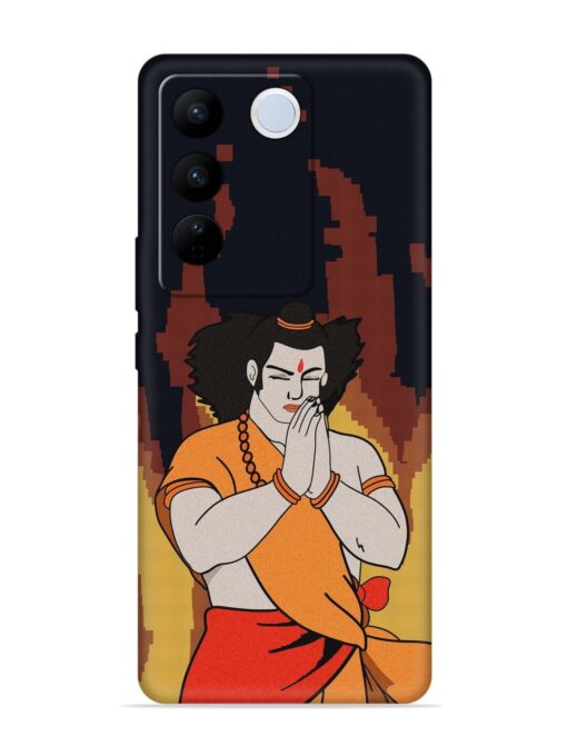 Shree Ram Vector Embossed Soft Silicone Case for Vivo V27 (5G)