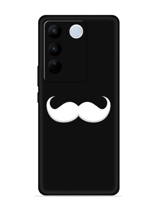 Mustache Vector Embossed Soft Silicone Case for Vivo V27 (5G) Zapvi