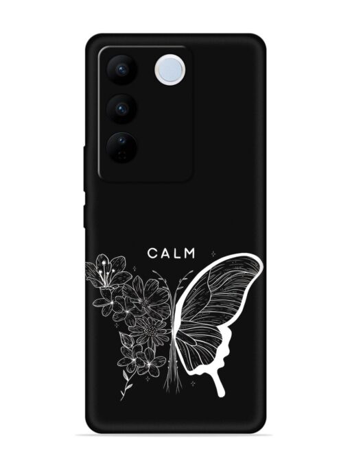 Calm Embossed Soft Silicone Case for Vivo V27 (5G)