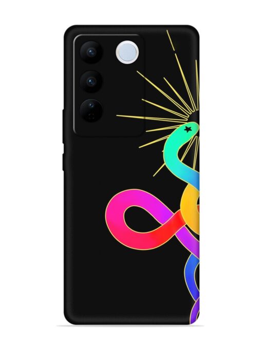 Art Geometric Abstraction Embossed Soft Silicone Case for Vivo V27 (5G)