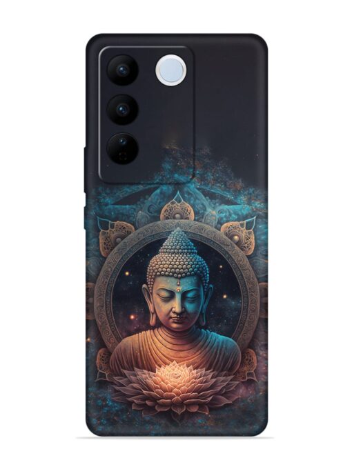 Gautam Buddha Embossed Soft Silicone Case for Vivo V27 (5G)