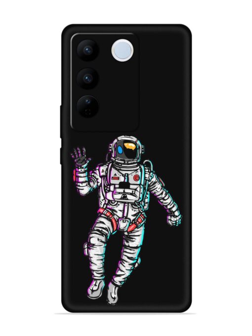 Spaceman Embossed Soft Silicone Case for Vivo V27 (5G)