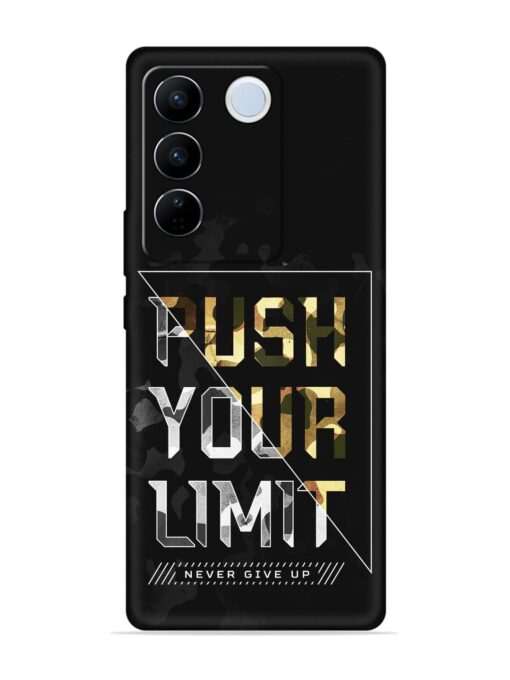 Push Your Limits Embossed Soft Silicone Case for Vivo V27 Pro (5G) Zapvi