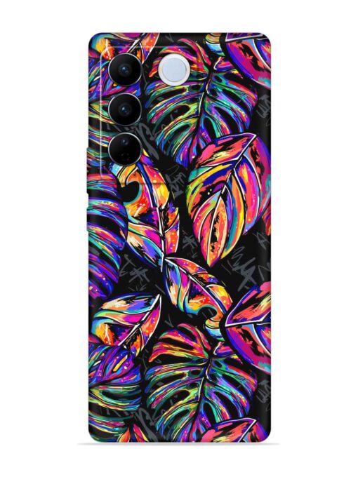 Tropical Seamless Vector Embossed Soft Silicone Case for Vivo V27 Pro (5G) Zapvi