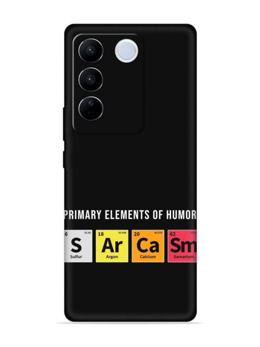 Primary Elements Humor Embossed Soft Silicone Case for Vivo V27 Pro (5G) Zapvi