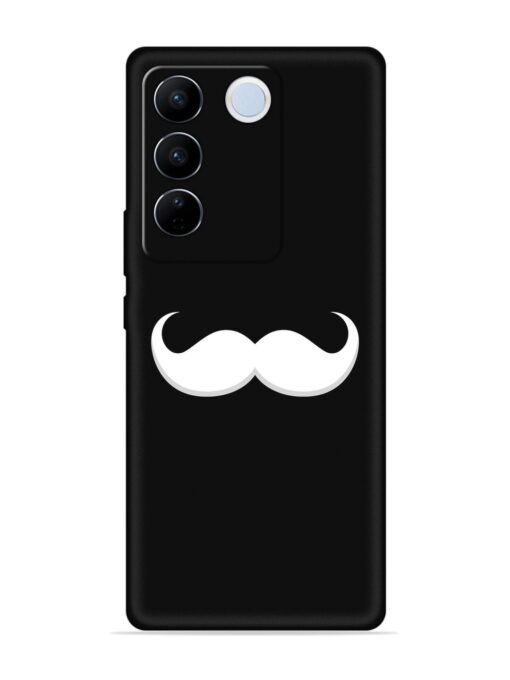 Mustache Vector Embossed Soft Silicone Case for Vivo V27 Pro (5G) Zapvi