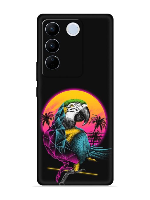 Rad Parrot Embossed Soft Silicone Case for Vivo V27 Pro (5G) Zapvi