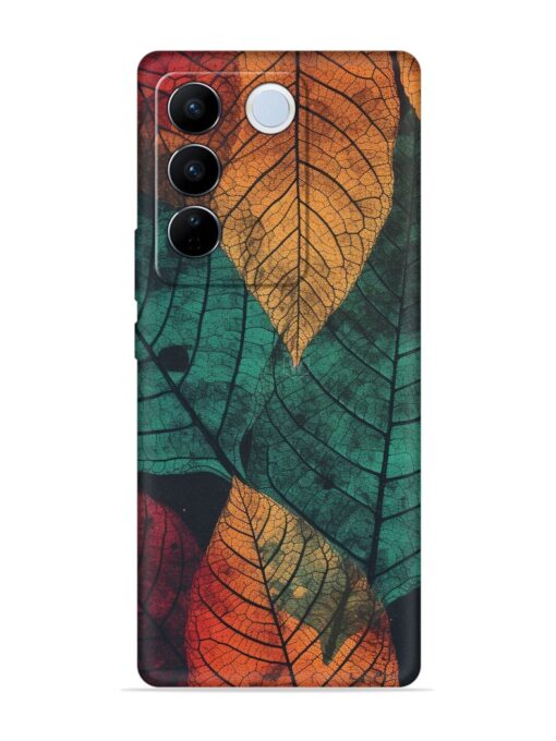 Leaves Artwork Embossed Soft Silicone Case for Vivo V27 Pro (5G) Zapvi