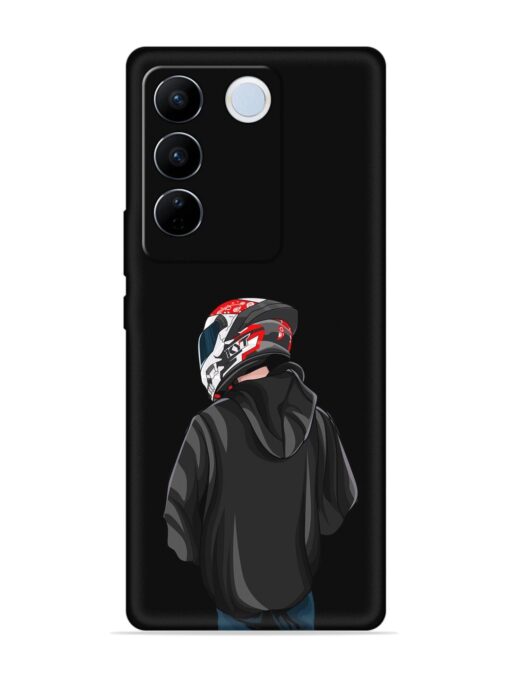 Motorcycle Rider Embossed Soft Silicone Case for Vivo V27 Pro (5G) Zapvi