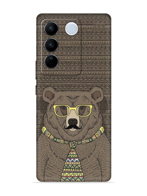 Grizzly Bear Embossed Soft Silicone Case for Vivo V27 Pro (5G) Zapvi