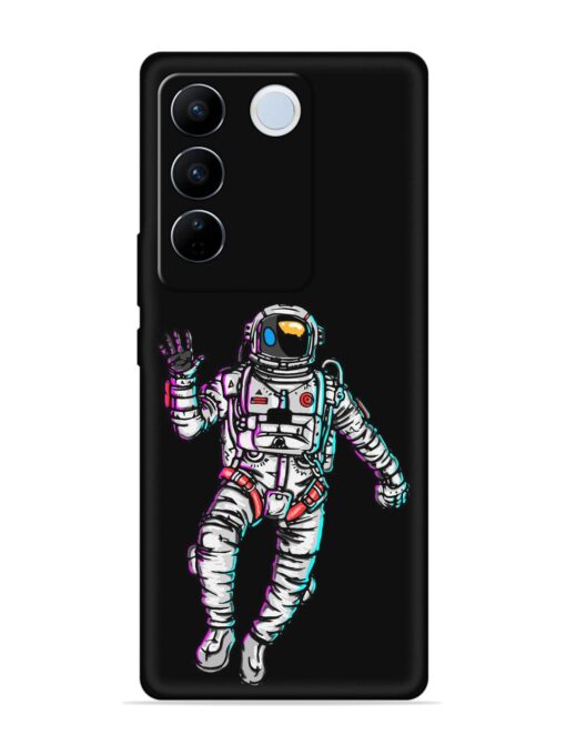 Spaceman Embossed Soft Silicone Case for Vivo V27 Pro (5G) Zapvi