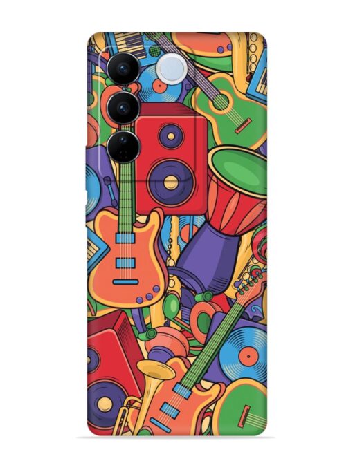 Colorful Music Art Embossed Soft Silicone Case for Vivo V27 Pro (5G) Zapvi