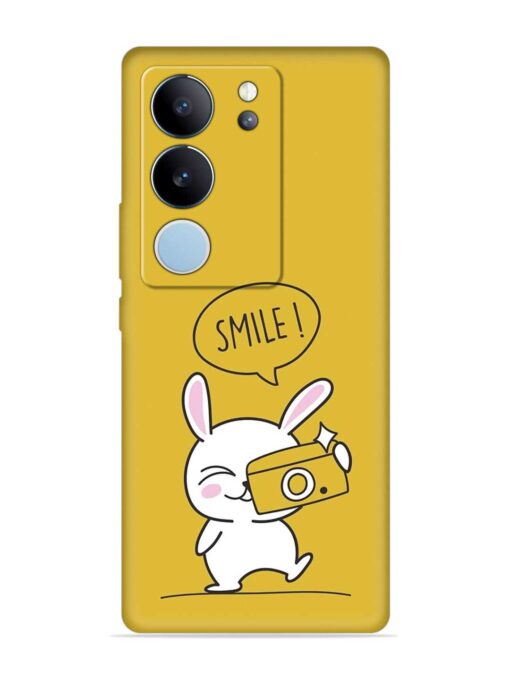 Hey Smile Please Embossed Soft Silicone Case for Vivo V29 (5G) Zapvi