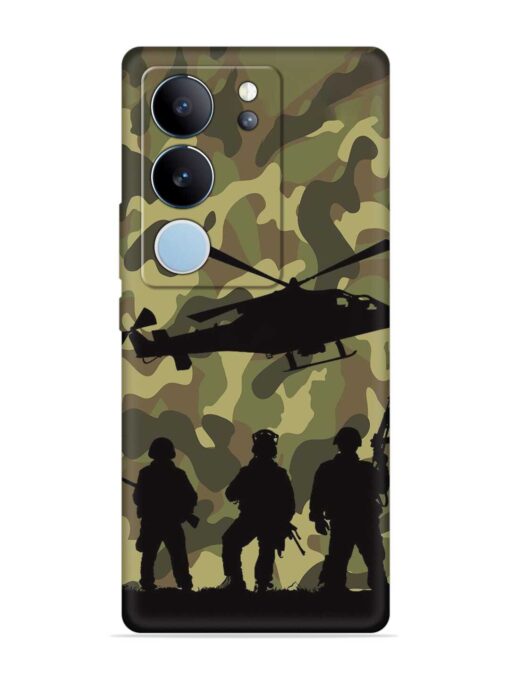 Army Heros Embossed Soft Silicone Case for Vivo V29 (5G) Zapvi