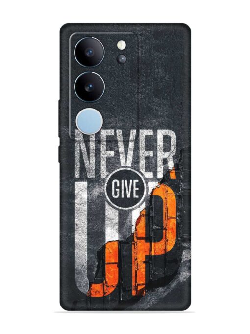 Never Give Up Embossed Soft Silicone Case for Vivo V29 (5G) Zapvi