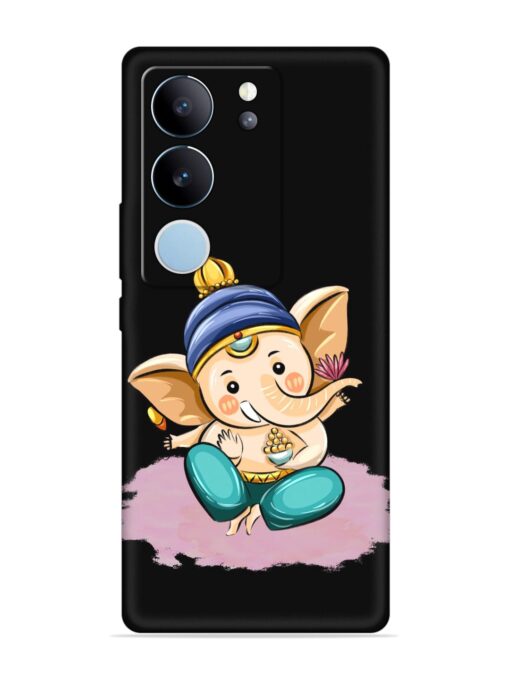 Bal Ganesh Vector Art Embossed Soft Silicone Case for Vivo V29 (5G) Zapvi