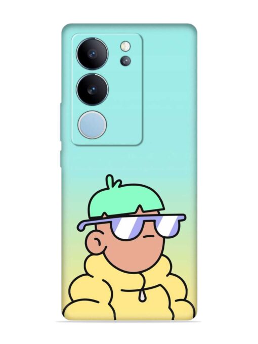 Doodles Cool Character Embossed Soft Silicone Case for Vivo V29 (5G)