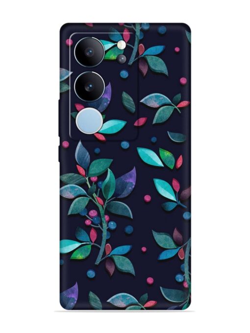 Decorative Watercolor Flower Embossed Soft Silicone Case for Vivo V29 (5G) Zapvi