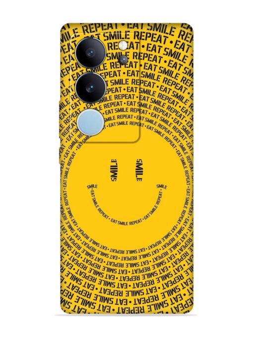 Smiley Embossed Soft Silicone Case for Vivo V29 (5G)