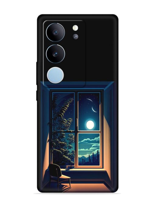 Night View At Window Embossed Soft Silicone Case for Vivo V29 (5G) Zapvi