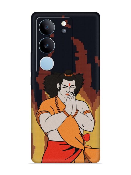 Shree Ram Vector Embossed Soft Silicone Case for Vivo V29 (5G)